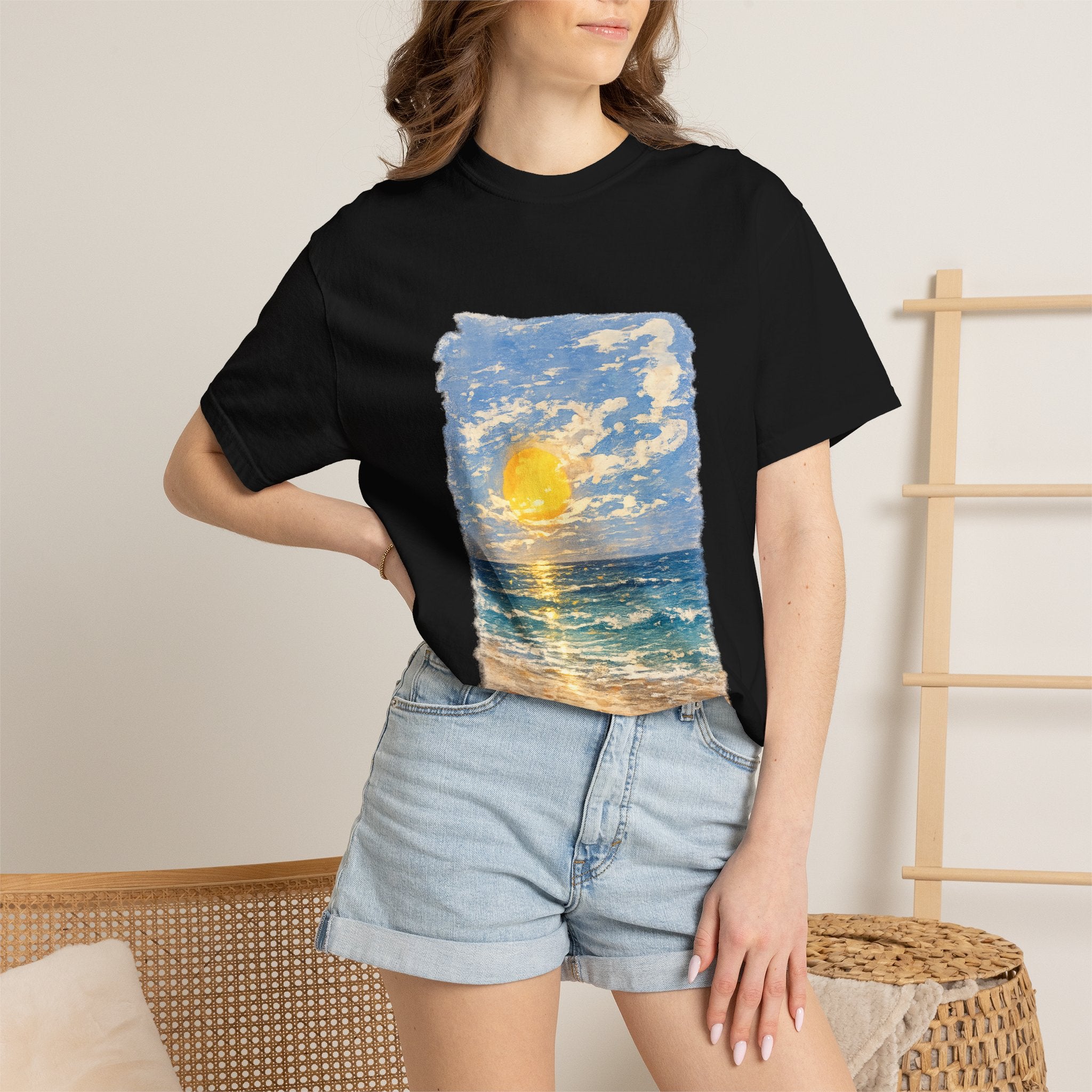 Sunset Beach T-Shirt — Seascape Graphic Tee