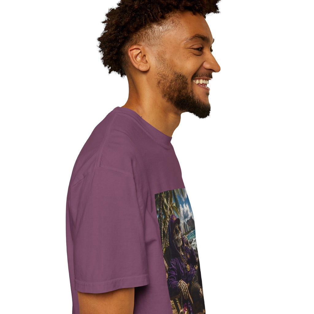 T-Shirt — 'Island Skeleton Relaxing' Vintage Beach Graphic Tee