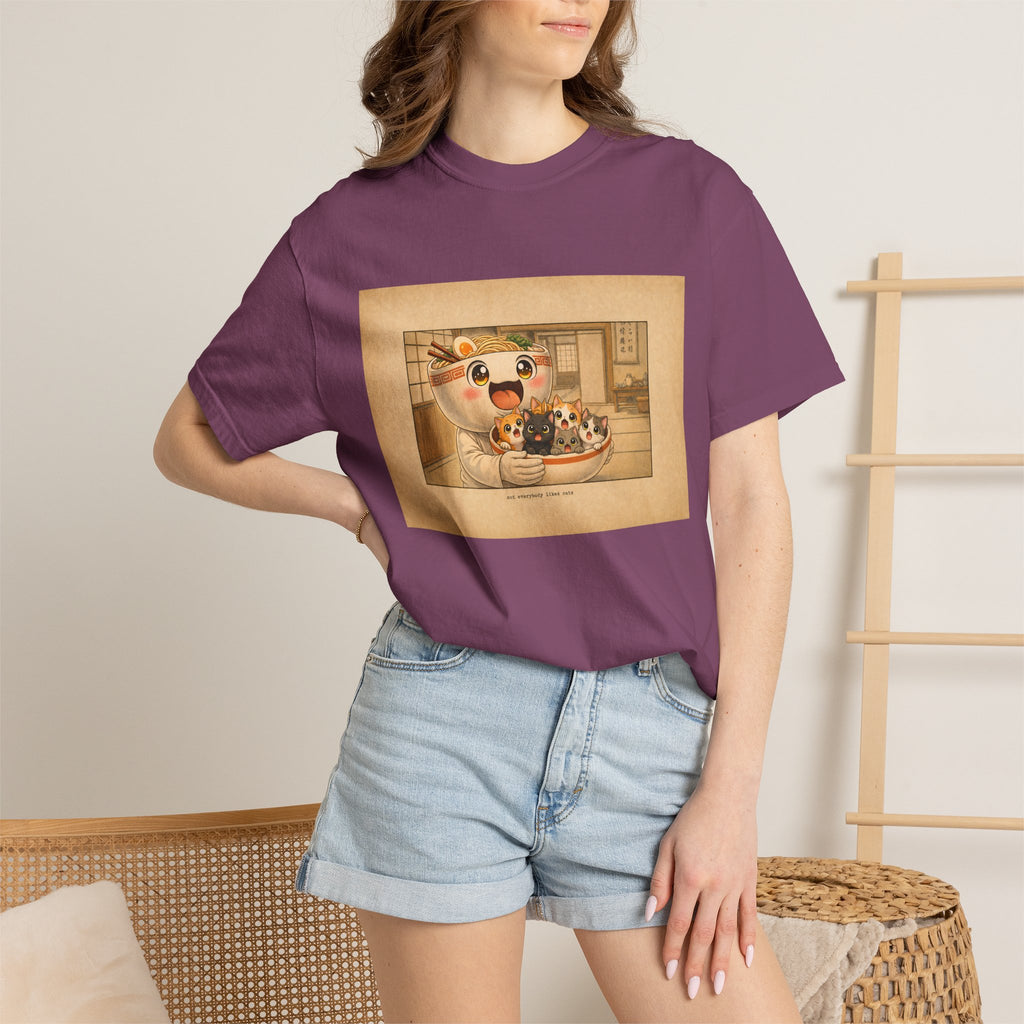 Lucky Cat Sushi Dinner T-Shirt — Cute Maneki Neko Ramen Illustration