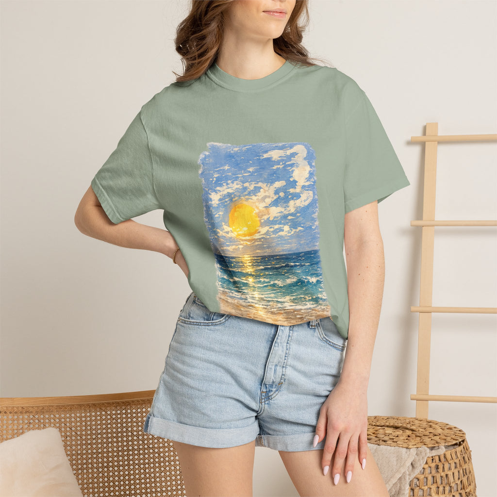 Sunset Beach T-Shirt — Seascape Graphic Tee