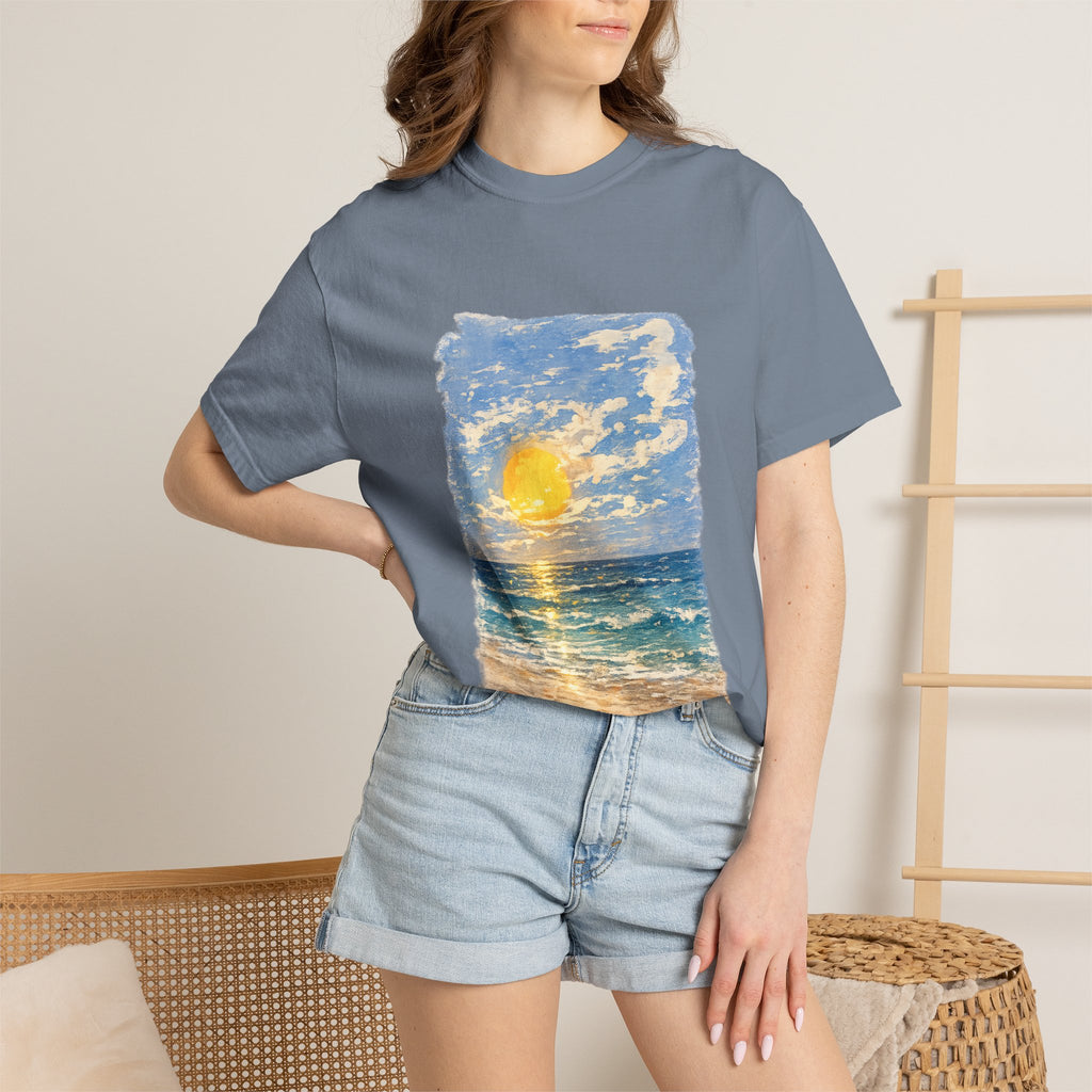 Sunset Beach T-Shirt — Seascape Graphic Tee