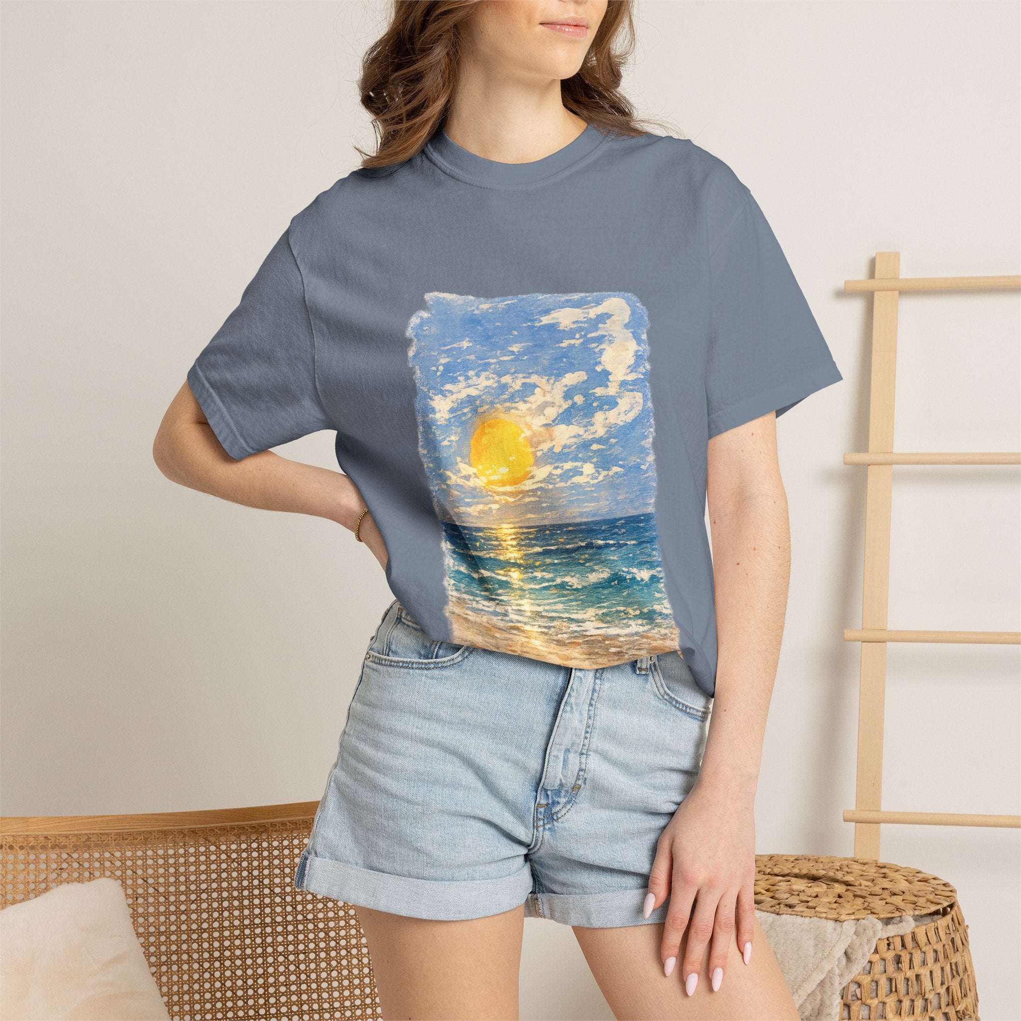 Sunset Beach T-Shirt — Seascape Graphic Tee