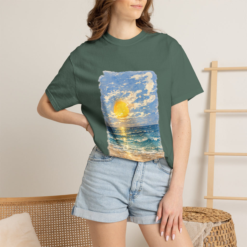 Sunset Beach T-Shirt — Seascape Graphic Tee