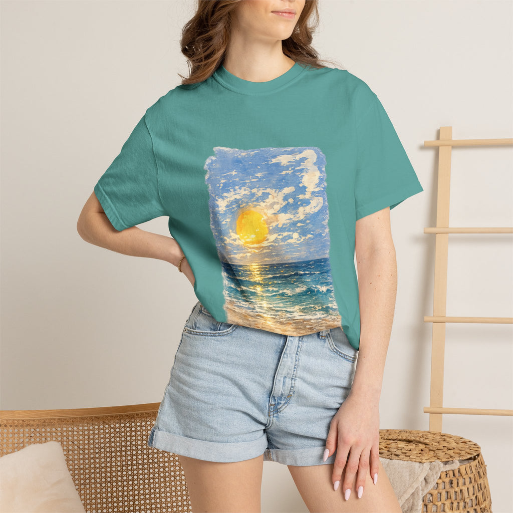 Sunset Beach T-Shirt — Seascape Graphic Tee