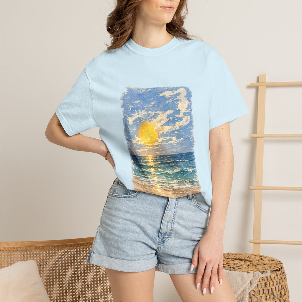 Sunset Beach T-Shirt — Seascape Graphic Tee