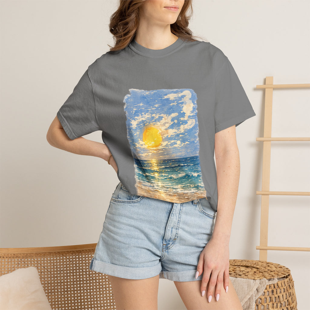 Sunset Beach T-Shirt — Seascape Graphic Tee